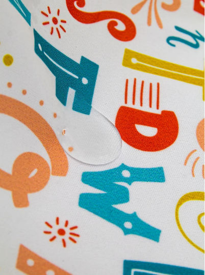 Baby Jem Bavetă material textil cu autocolant & Buzunar Multicoloră pentru 4 m+