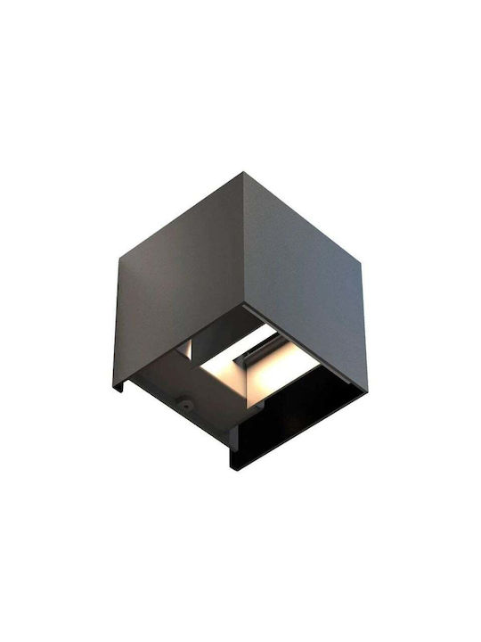 Стенно Външно Осветително Тяло LED IP65 6W с Естествено бяло Светлина 10x10x10εκ.