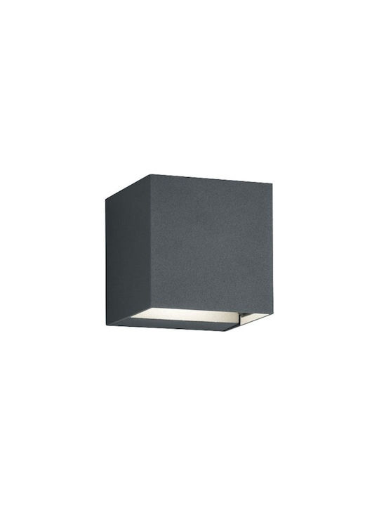 Lumină de exterior montată pe perete LED IP65 6W cu Alb Rece Lumină 10x10x10εκ.