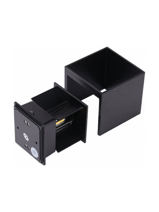 Lumină de exterior montată pe perete LED IP65 6W cu Alb Rece Lumină 10x10x10εκ.