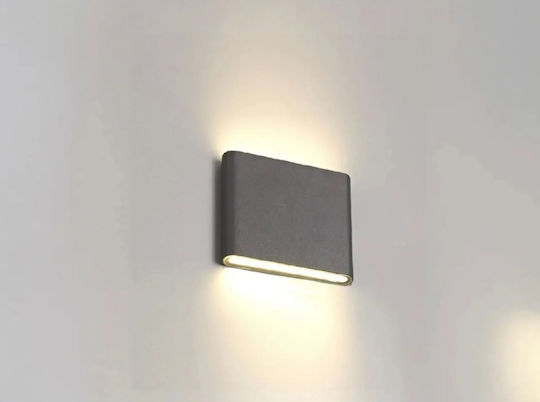 Επιτοίχιο Εξωτερικό Φωτιστικό LED IP65 6W με Ψυχρό Λευκό Φως 11.5x9x3εκ.