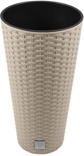 Prosperplast Planter Rattan Brown 40x40cm.