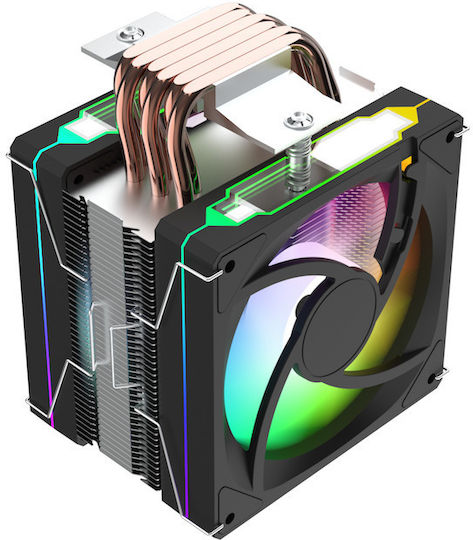 ProGaming TwinStorm X6 Cooler Procesor Ventilatoare de răcire CPU pentru Socket /A/M/4/A/M/5/1/2/0/0/1/1/5/x/1/7/0/0/ cu ARGB Iluminare