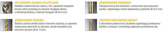 DEWALT Set of 10 Drills Cobaltium with Cylindrical Shank for Metal