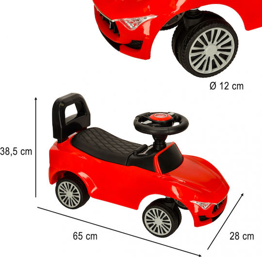 ikonka Premergător Mașinuță Ride On cu Sunete KX4411_2 Roșie