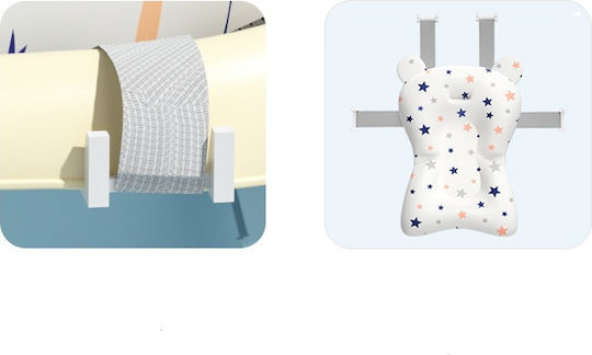 Little Mom Faltbare Babybadewanne mit Thermometer Gelb
