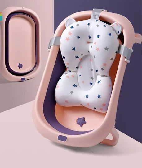 Little Mom Cadă pliabilă pentru bebeluși cu termometru Roz