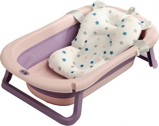 Little Mom Cadă pliabilă pentru bebeluși cu termometru Roz