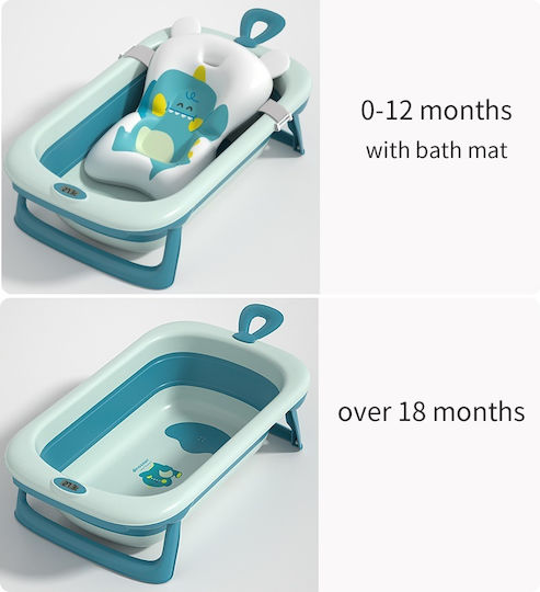 Little Mom Πτυσσόμενη Μπανιέρα Μωρού με Θερμόμετρο Μπλε