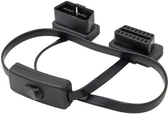 Techstar Auto Diagnosewerkzeuge Verlängerungskabel OBD 2 60 cm Ein/Aus-Schalter