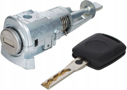 Cilindru Încuietoare Ușă Mașină Techstar Compatibil Skoda Octavia 2 2004-2013 Finisaj Argintiu Echivalent OE 1z0837167 Ușa Stângă