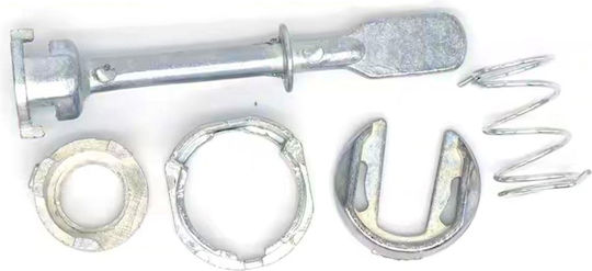 Kit Reparare Încuietoare Ușă Mașină Compatibil VW Polo Classic 6kv Caddy 9k Seat Cordoba Ibiza Stânga Față Dreapta Cilindru 5 Bucăți Metal Argintiu
