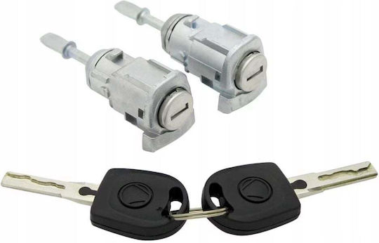Set Cilindru Încuietoare Ușă Techstar Compatibil VW Golf 4 Bora Passat B5 Polo 9N Skoda Octavia Fabia Audi A6 C5 Echivalent 1U0837167E