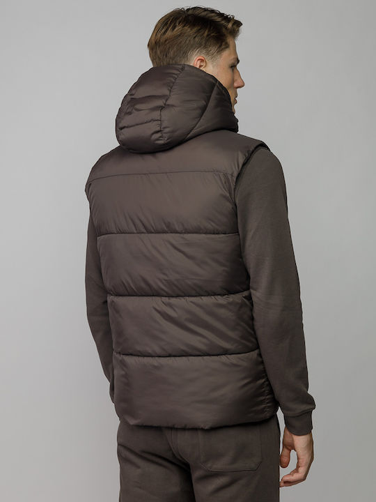 Ärmellos Jacke Brown