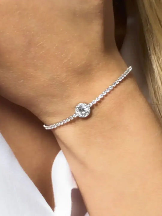 Luca Barra Women's Riviera Bracelet Made of Stainless Steel with Zircon 16cm