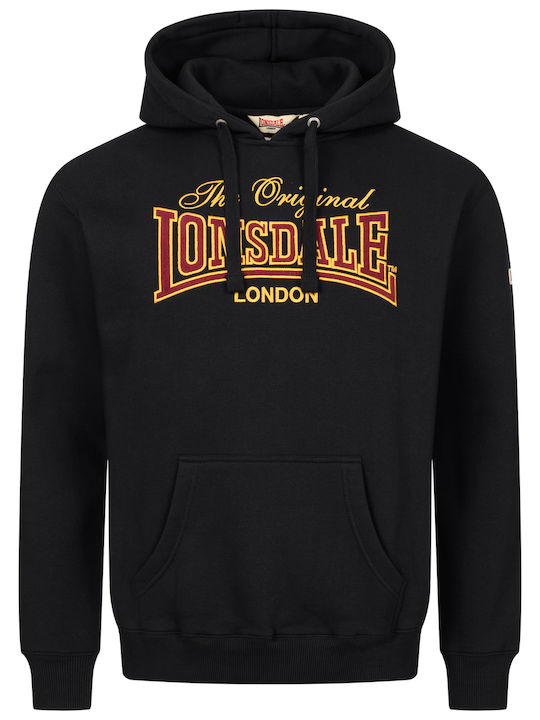 Prestolee Sweatshirt With Hood Black Yellow Oxblood