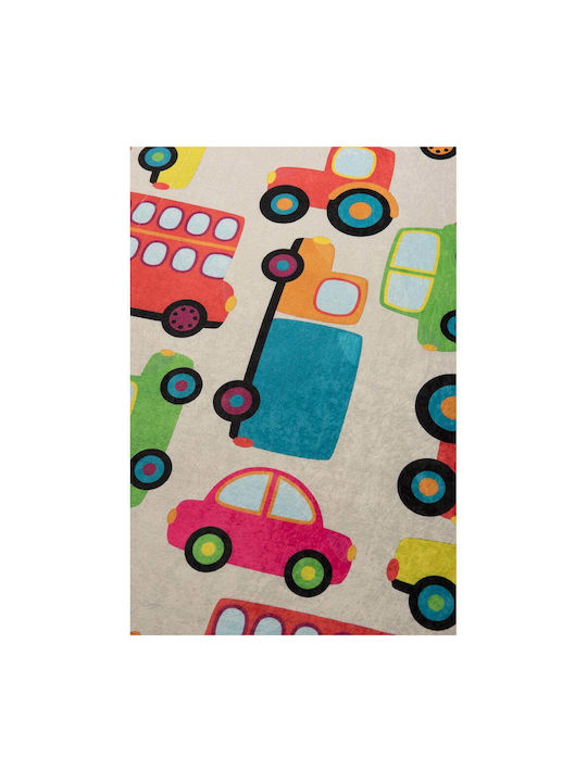Chilai Home Παιδικό Χαλί Cars Μπεζ 100x150cm