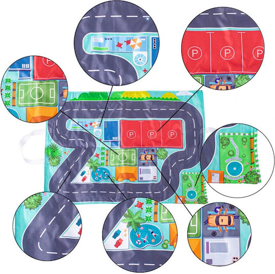 MalPlay Kids Synthetic Rug Cars 50x38cm