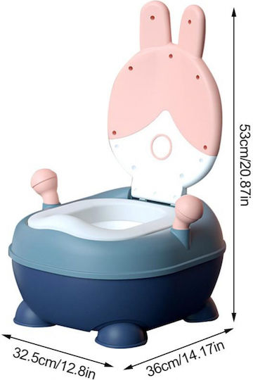 Little Mom Potty Vas cu Capac Albastru