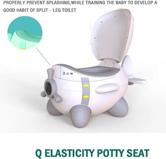 Little Mom Potty Bowl with Lid Gray