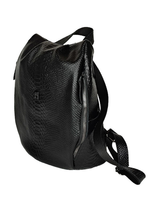 De piele Geantă de damă Rucsac Neagră