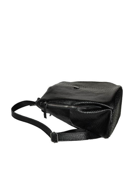 De piele Geantă de damă Rucsac Neagră
