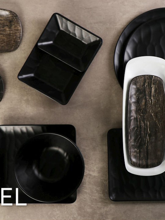 Espiel Black Wood Чиния Супа Дърво Черен с Диаметър 21см 6бр