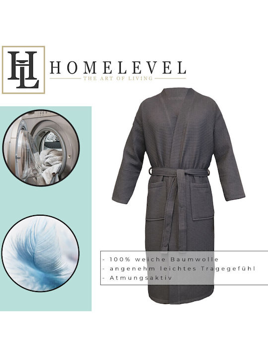 Homelevel Μπουρνούζι με Γιακά Gray
