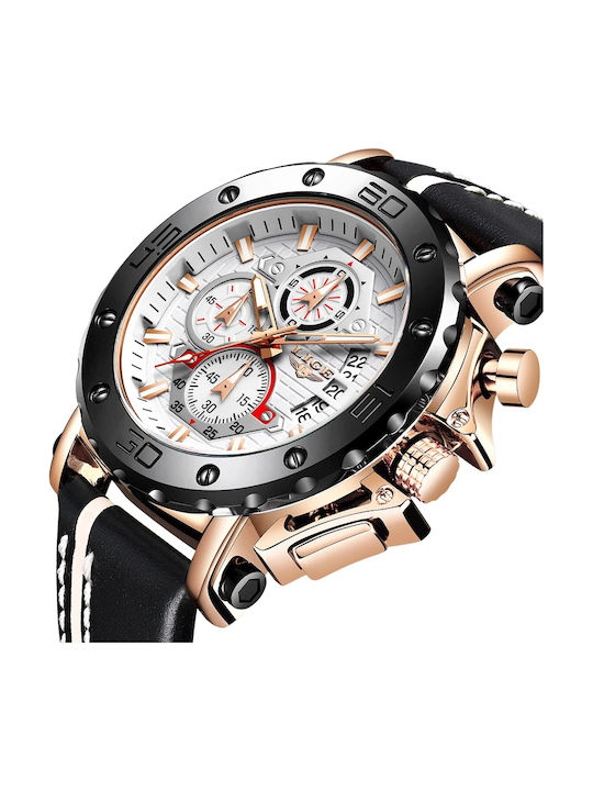 Lige Uhr Batterie mit Lederarmband