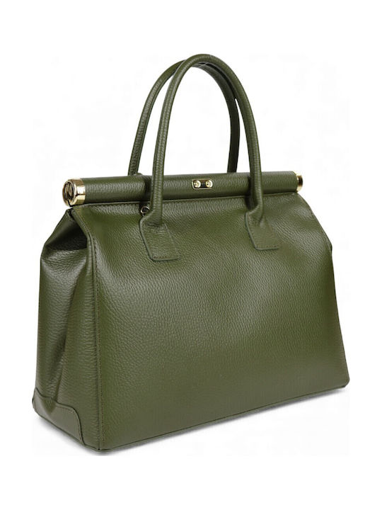 Geantă Dama Tote Din Piele Verde