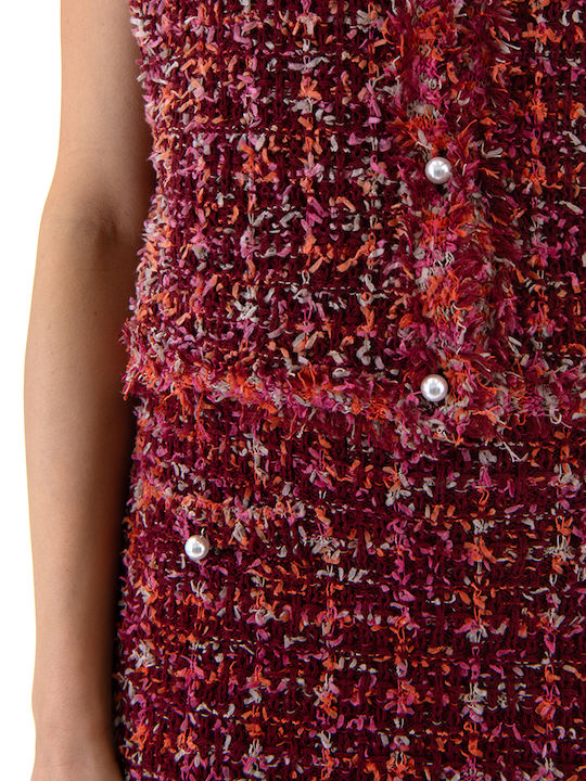 Set with Mini Skirt Burgundy