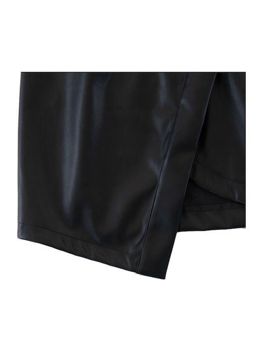 Piele Mini Fustă Plic Black