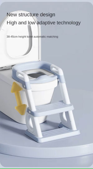 Little Mom Scaun De Toaletă Pentru Copii Bh-192 Roz Cu Treaptă Cu Mânere Și Pernuță