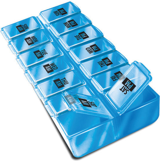 Vitaplus Weekly Medicine Organizer 14 Compartments Compact Portable Design