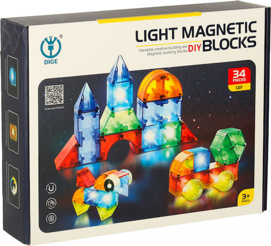 ikonka Jucărie Magnetică De Construcție Pentru Copii 3+ Ani