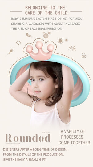 Little Mom Royal Pink Faltbarer Waschbecken Mit Abgerundeten Kanten