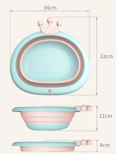 Little Mom Royal Pink Faltbarer Waschbecken Mit Abgerundeten Kanten