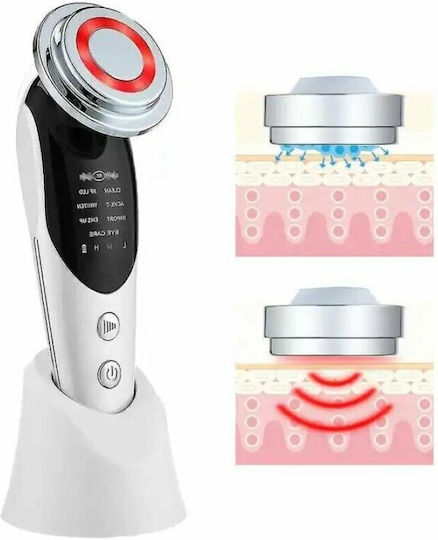 Professional 7-in-1 Facial Treatment Skin Rejuvenation Device Alhena Ems Face Lifting Device Massage Light Phototherapy Anti-aging Device Lifting M8807 White