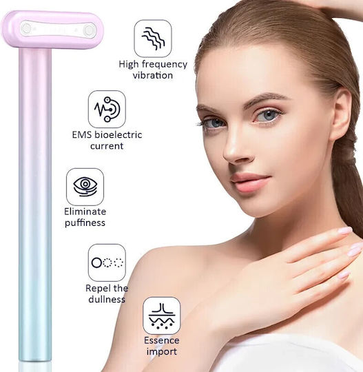 4 In 1 Facial Massage Device Alhena Microcurrent Red Light Therapy Facial Massage Therapeutic Heat Smoother Softer Rejuvenated Skin La005