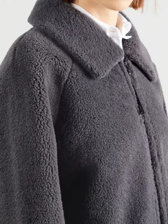 Women's Short Fur Anthracite