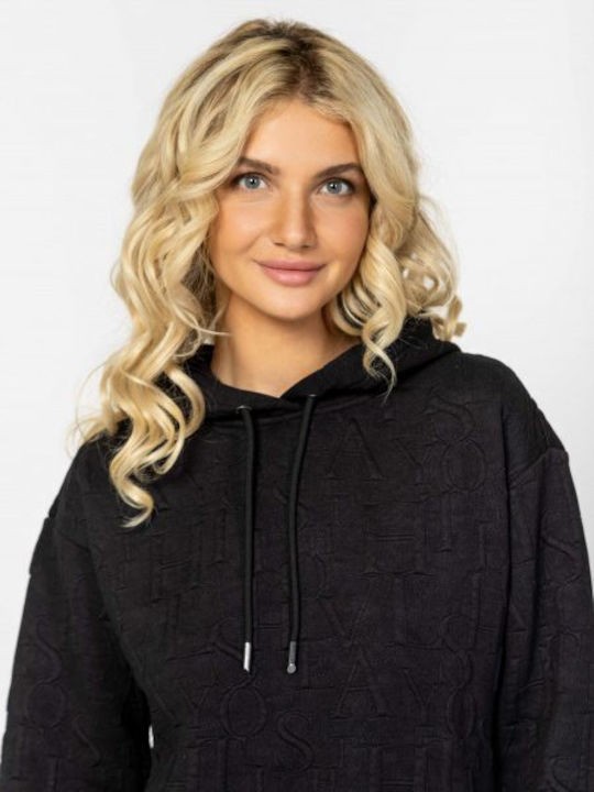 Women's Sweatshirt Hooded Black