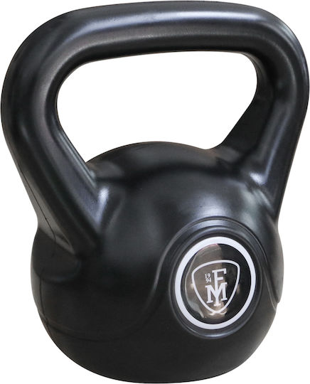 Kettlebell Gusseisen Plastikbeschichtet Schwarz 8kg