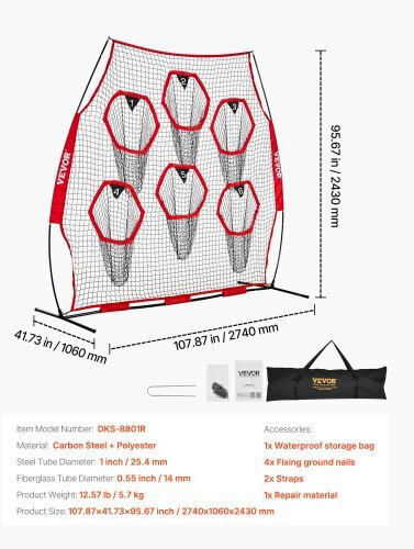 Vevor Soccer Net 243.84x243.84cm