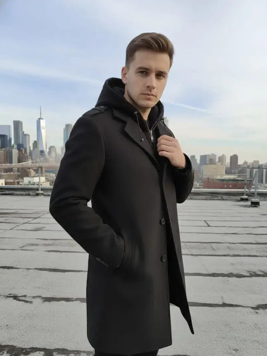 Herren Mantel Black
