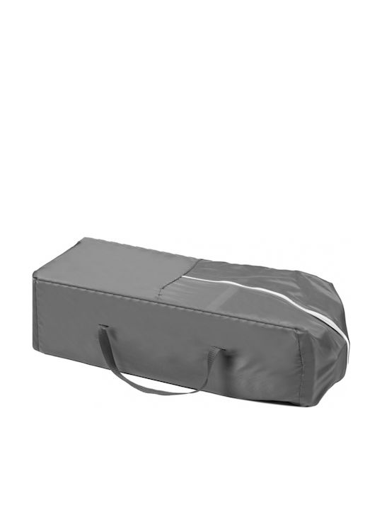 ikonka Loc De Joacă Cu 2 Nivele Cu Masă De Schimbat Scutece Și Saltea Gri 120x60cm