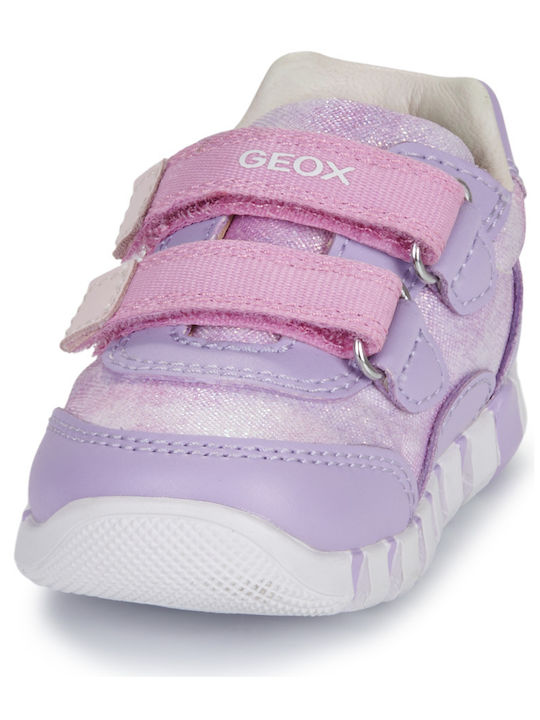 Kids Sneakers Anatomic with Hoop & Loop Closure Purple