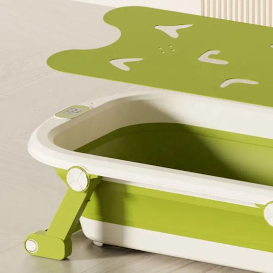 Little Mom Faltbare Babybadewanne mit Thermometer Grün