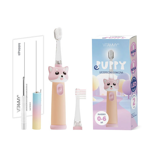 Vitammy ePuppy Periuță Electrică Pentru Copii Cu Cronometru Roz Cu Rezerve
