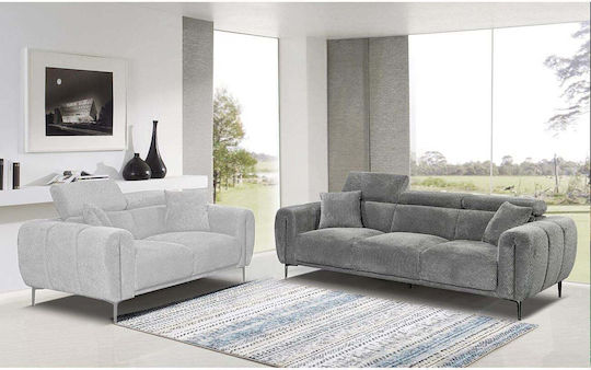 Триместен Диван Тъмно Сив 220x94x90см Е9509,32