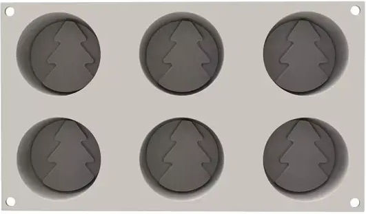 Silikomart Mini Коледна Паница/форма за сладкиши Сив Д7xШ3xØ7см.
